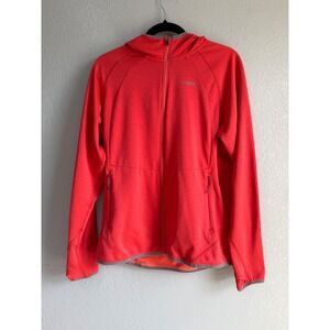 Merrell Select Wick Full Zip Hoodie Womens XL Coral Red Waffle Fleece Jacket